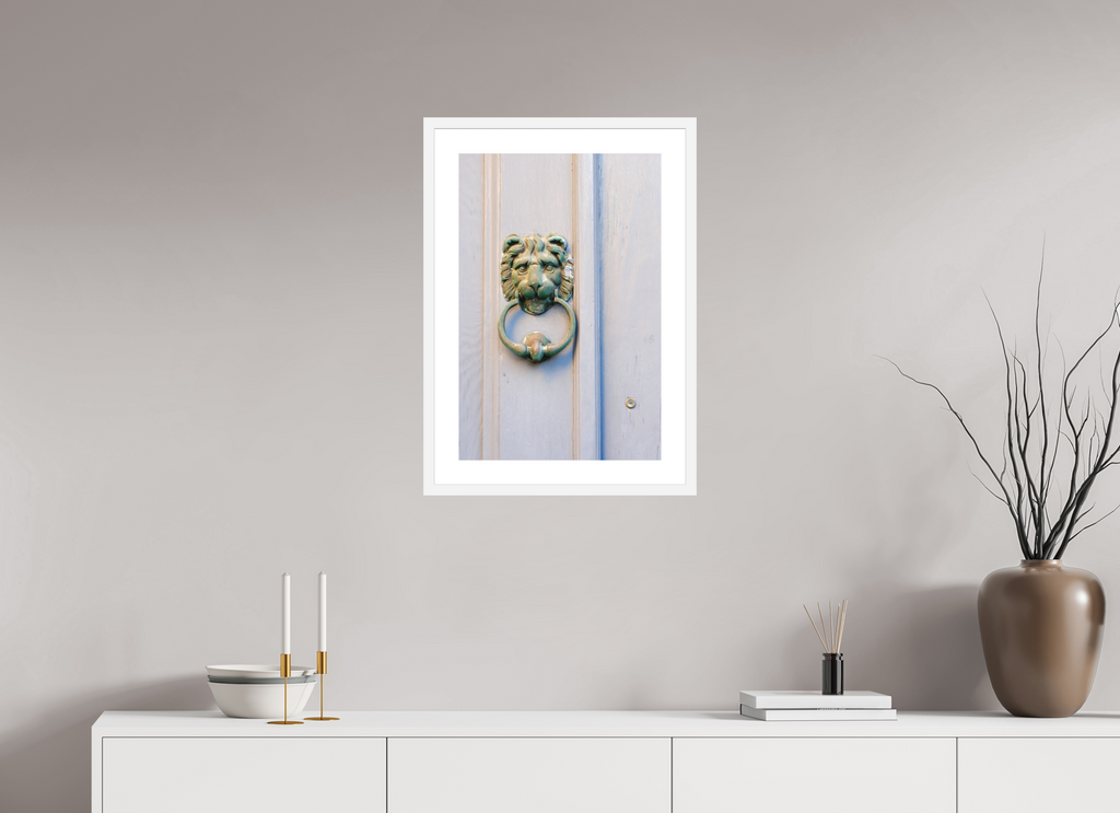 16 x 24″, White Frame Folly Knocker