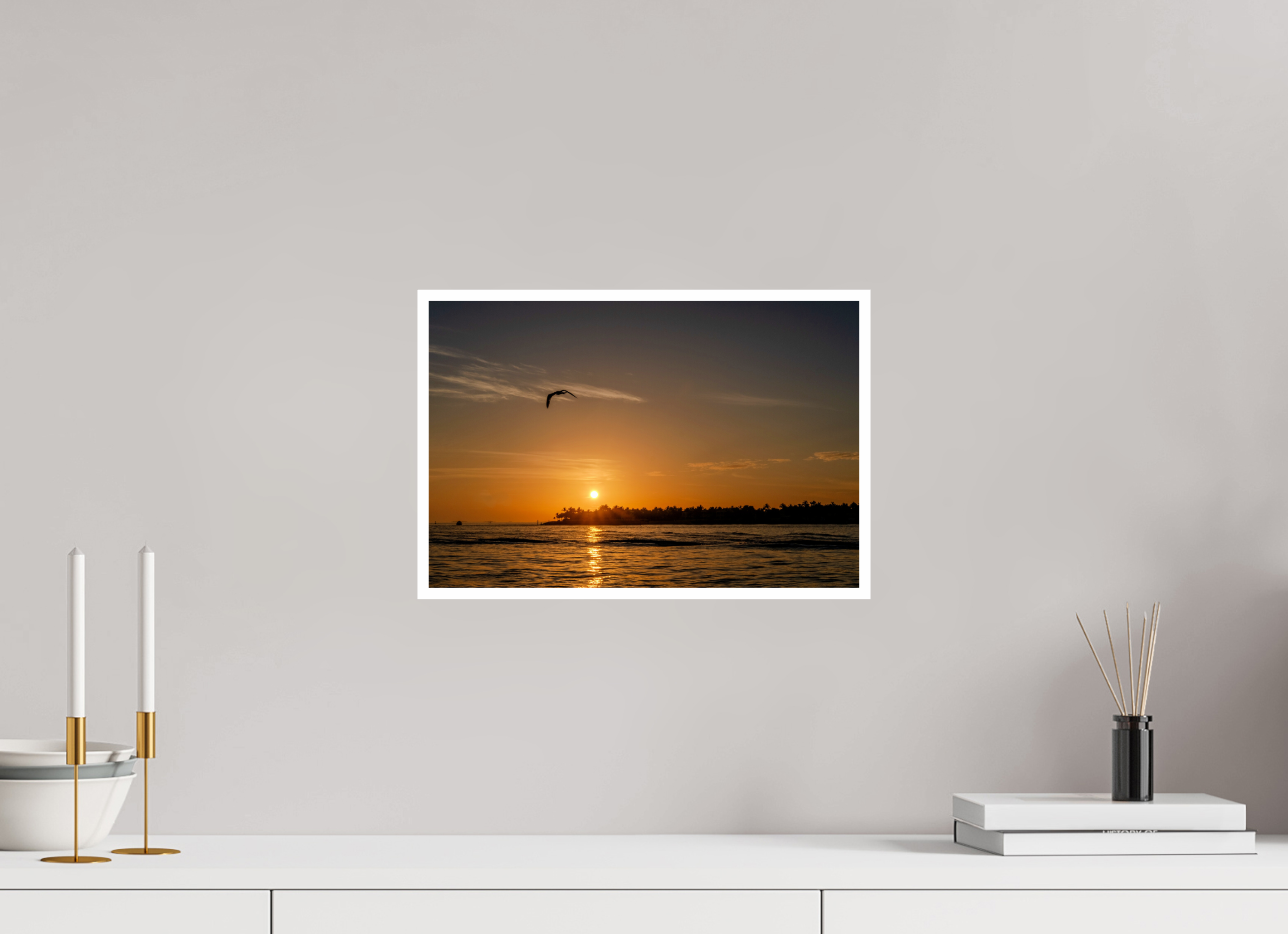 15 x 10″, Print Only Southernmost Point Sunset
