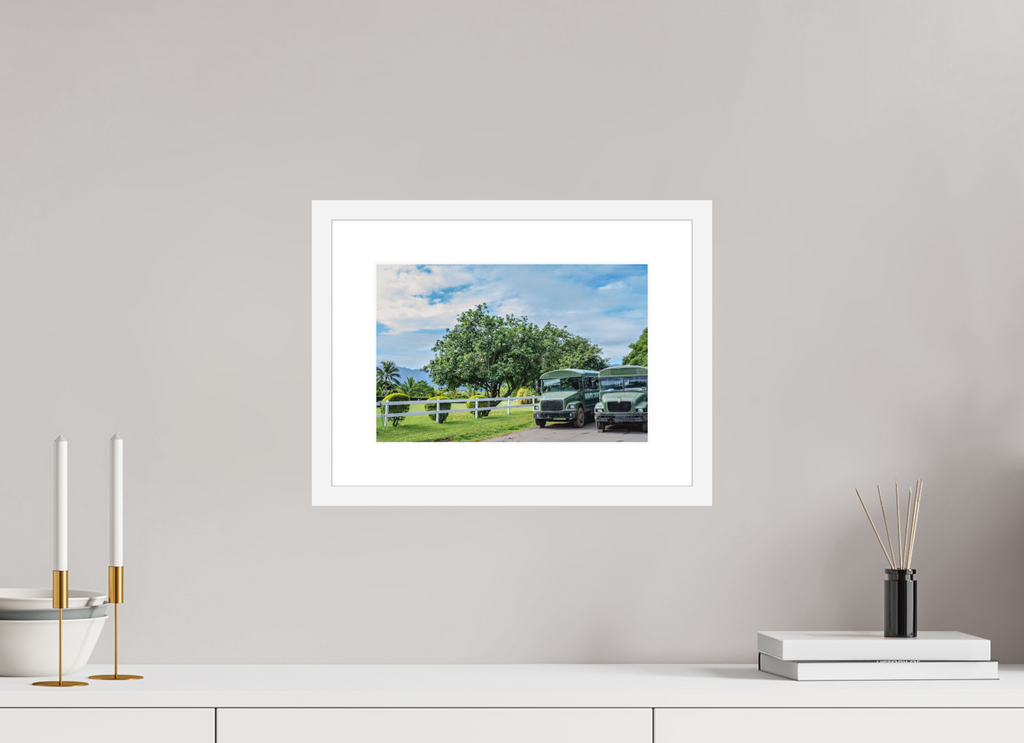 12 x 8″, White Frame Island Trucks