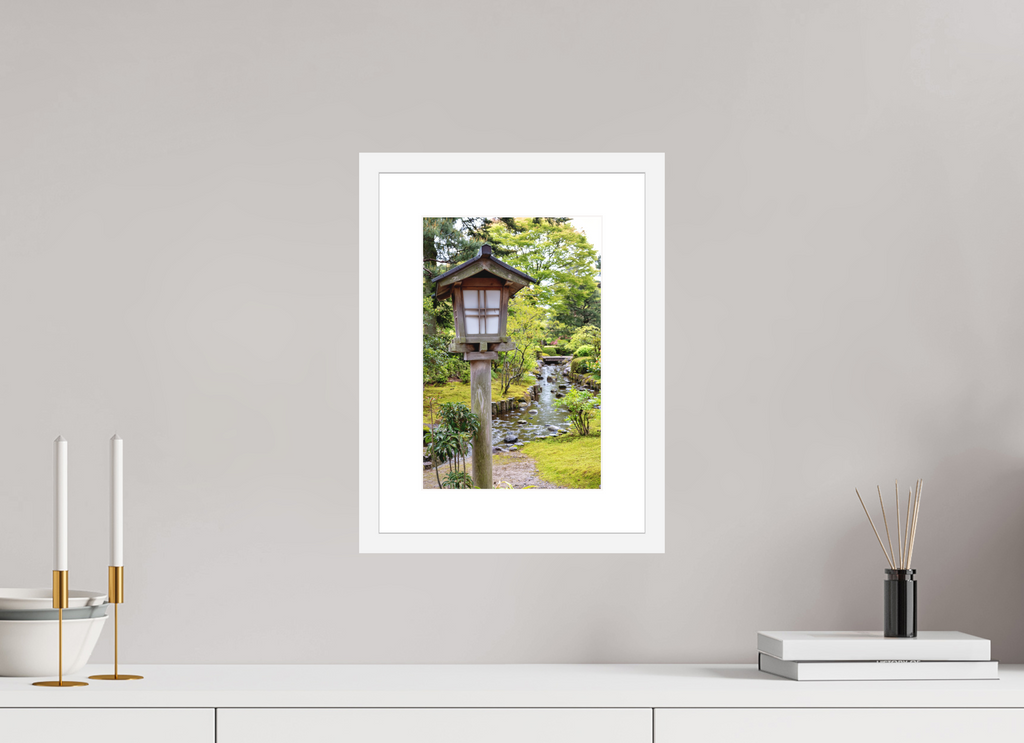 8 x 12″, White Museum Glass Kanazawa Lantern