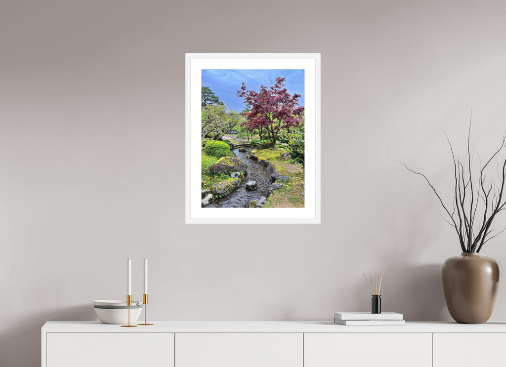 18 x 24″, White Museum Glass Tranquil Vibrance