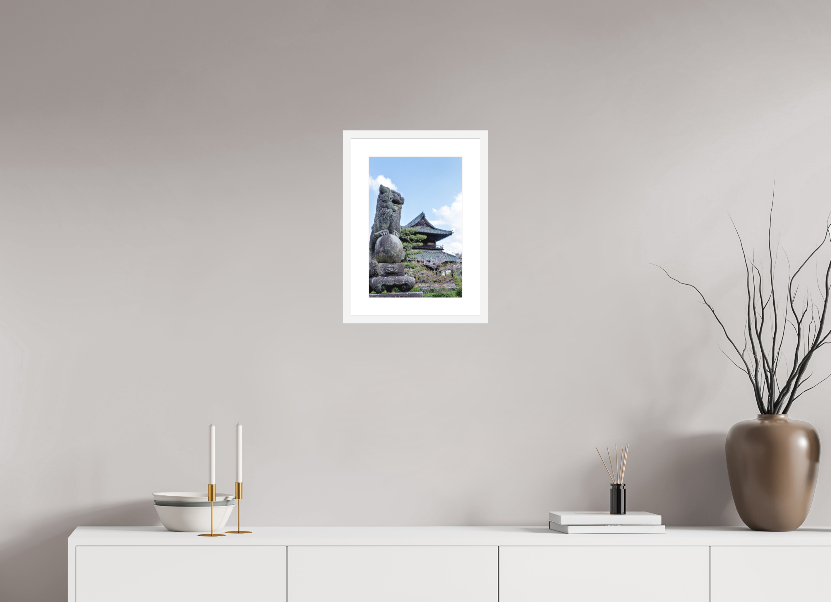 10 x 15″, White Frame Welcoming Guardian