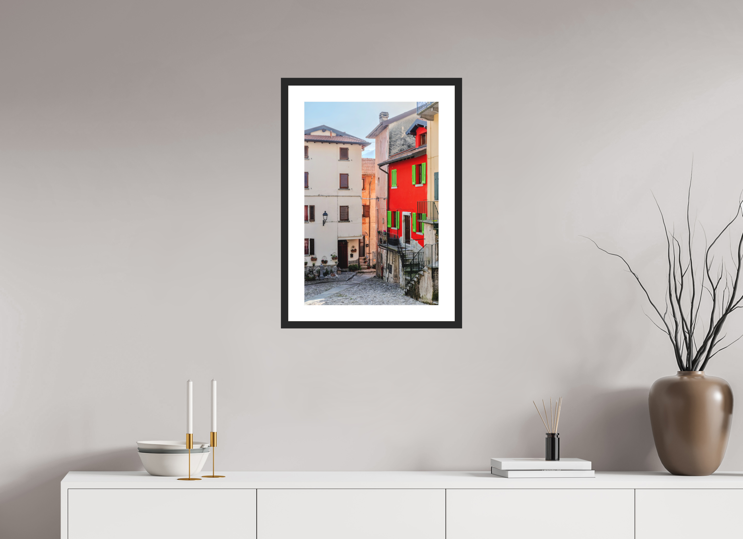 16 x 24″, Black Matte Frame Watermelon Como Home