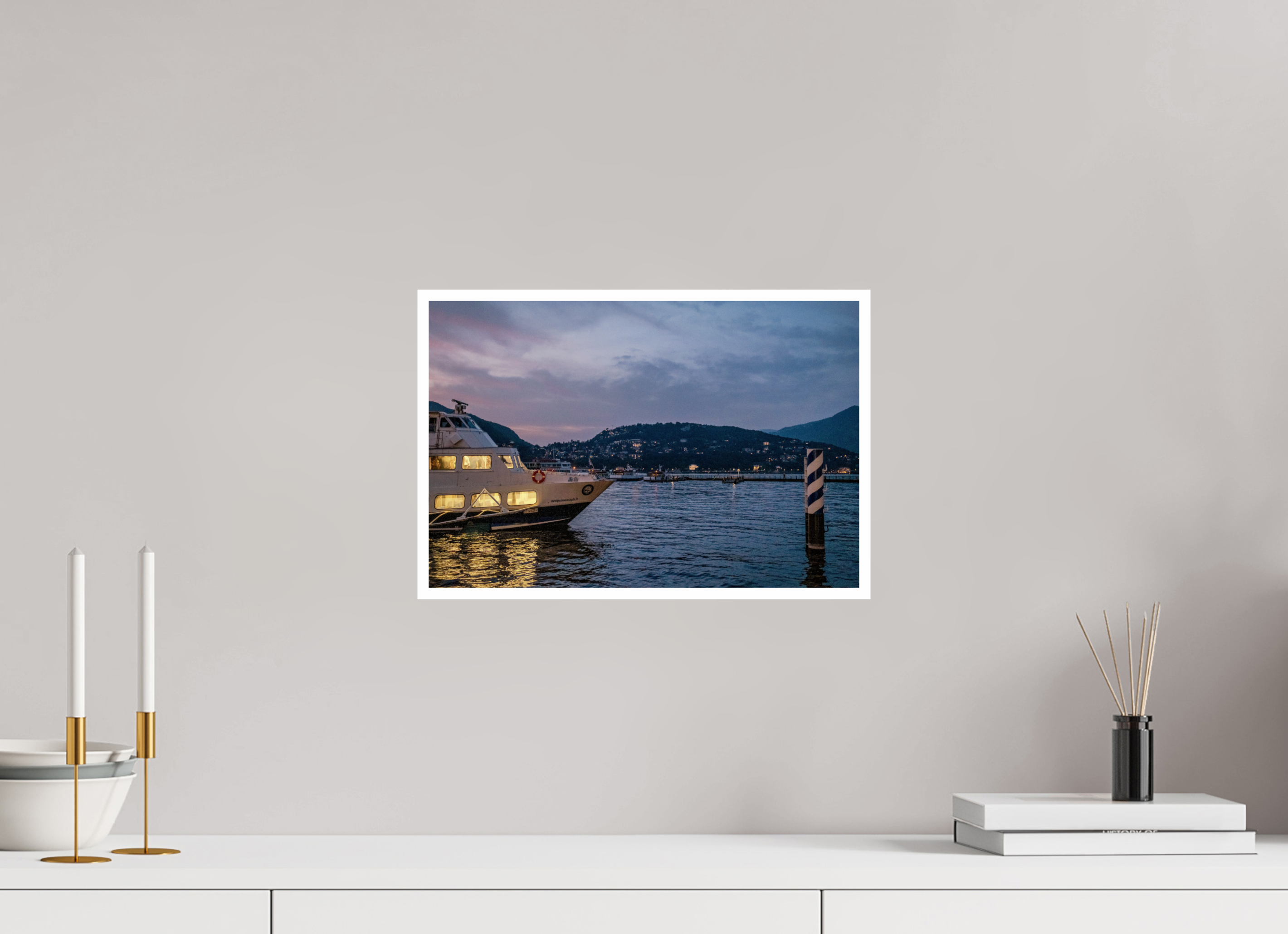 15 x 10″, Print Only Evening Ferry