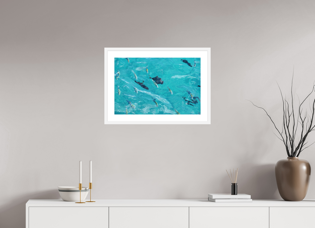 24 x 16″, White Frame Mamala Bay⁩