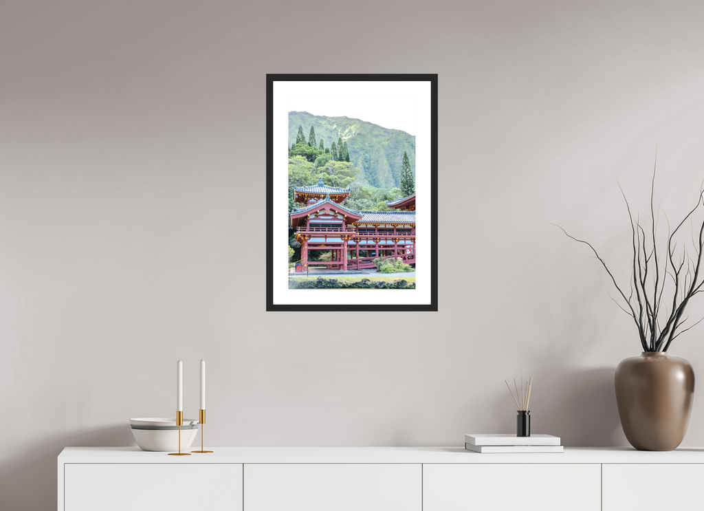 16 x 24″, Black Matte Frame ‎⁨Byodo-In Temple