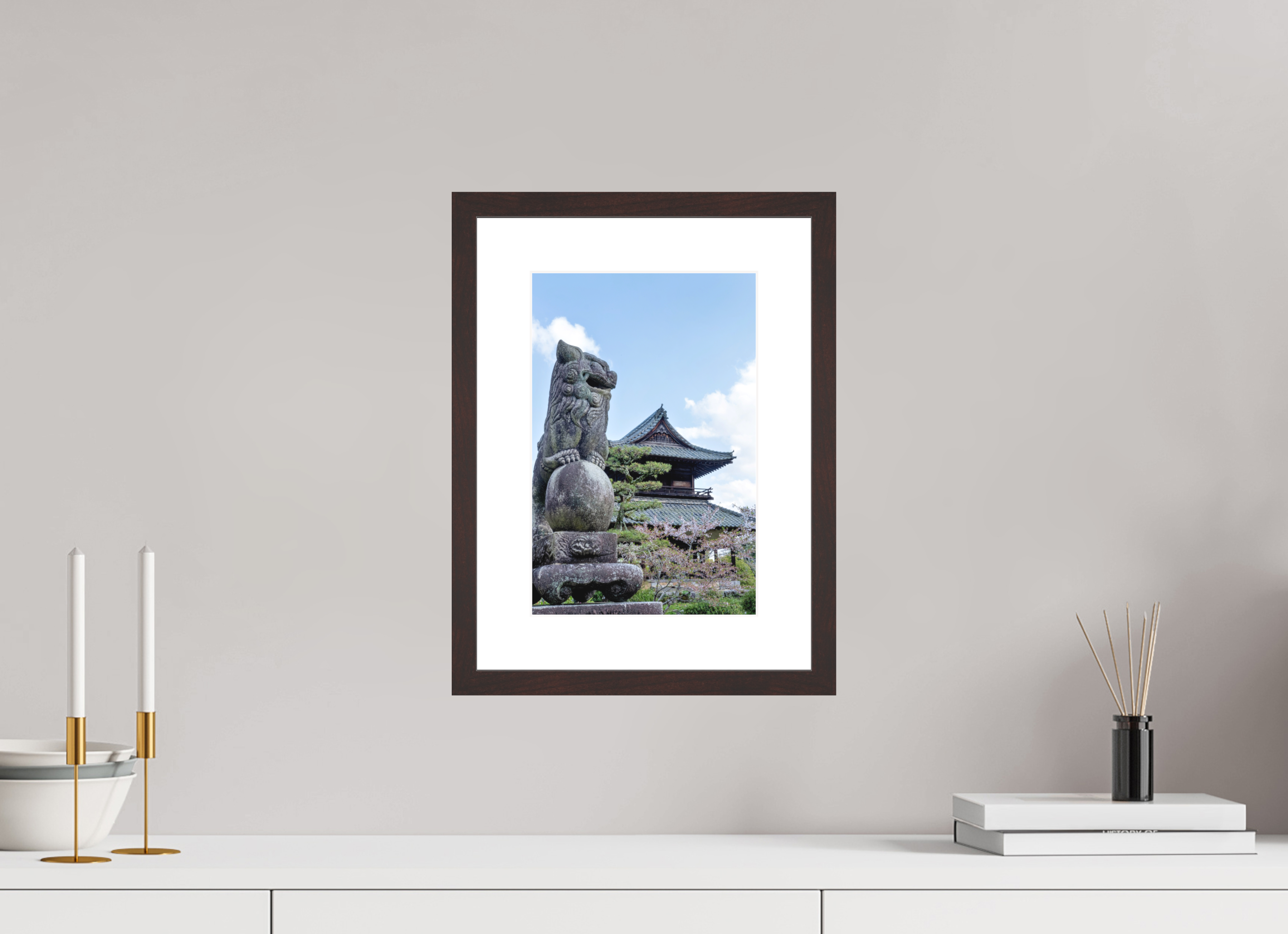 8 x 12″, Brown Frame Welcoming Guardian