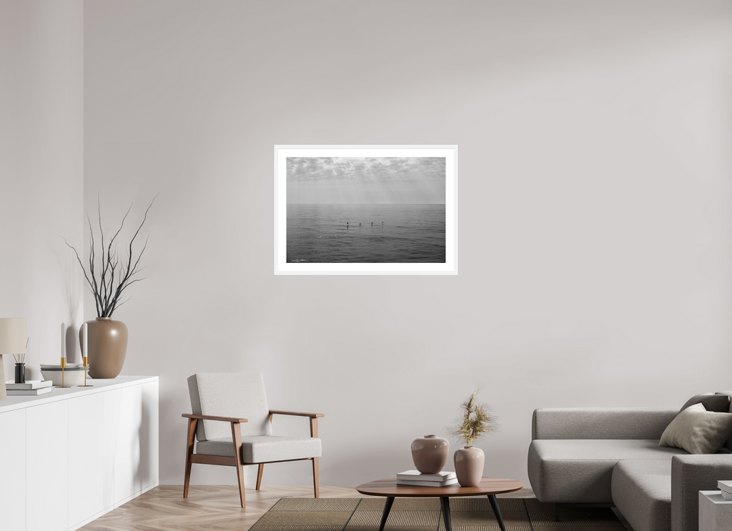 36 x 24″, White Frame In Flight