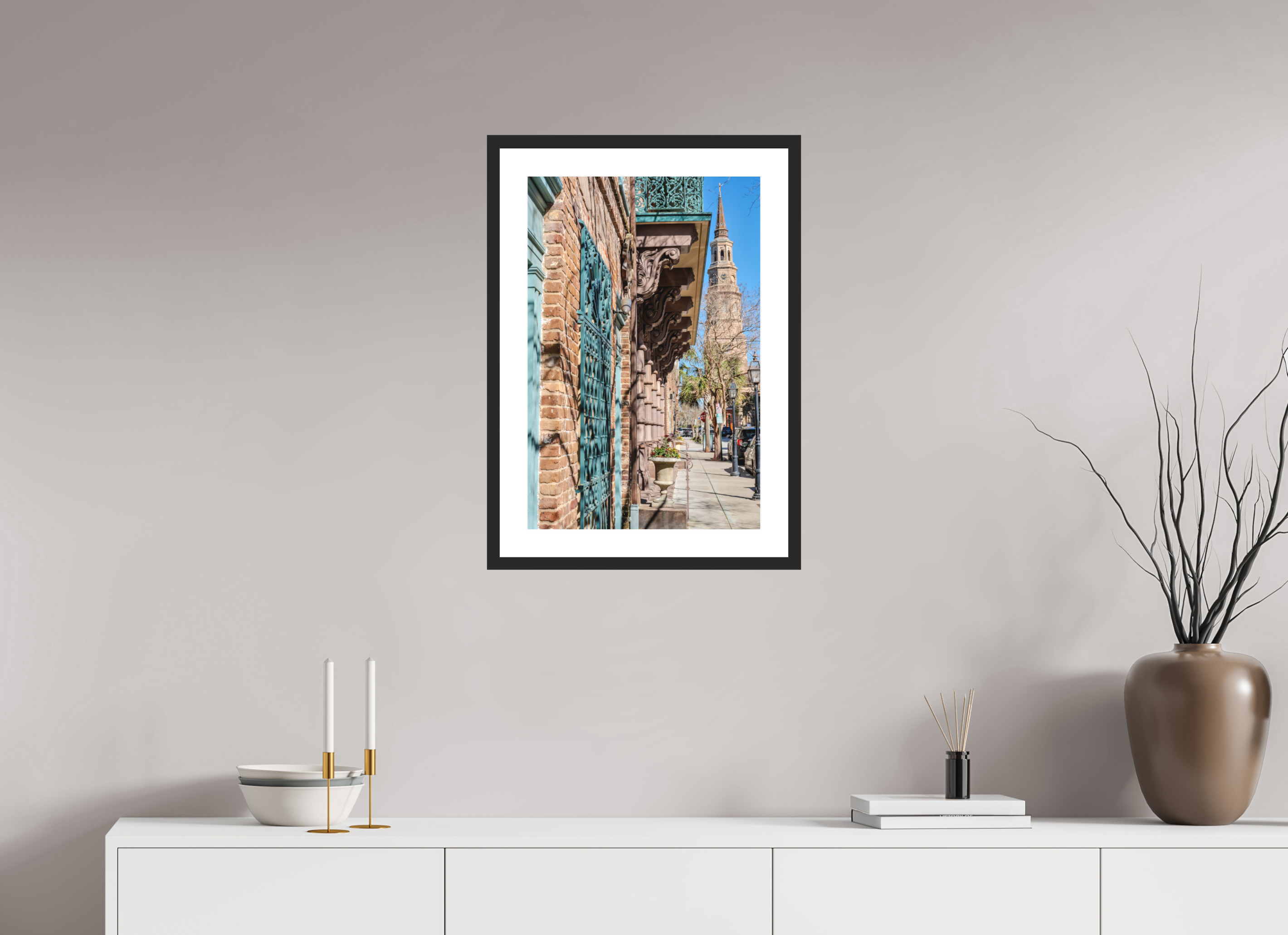 16 x 24″, Black Matte Frame Street View