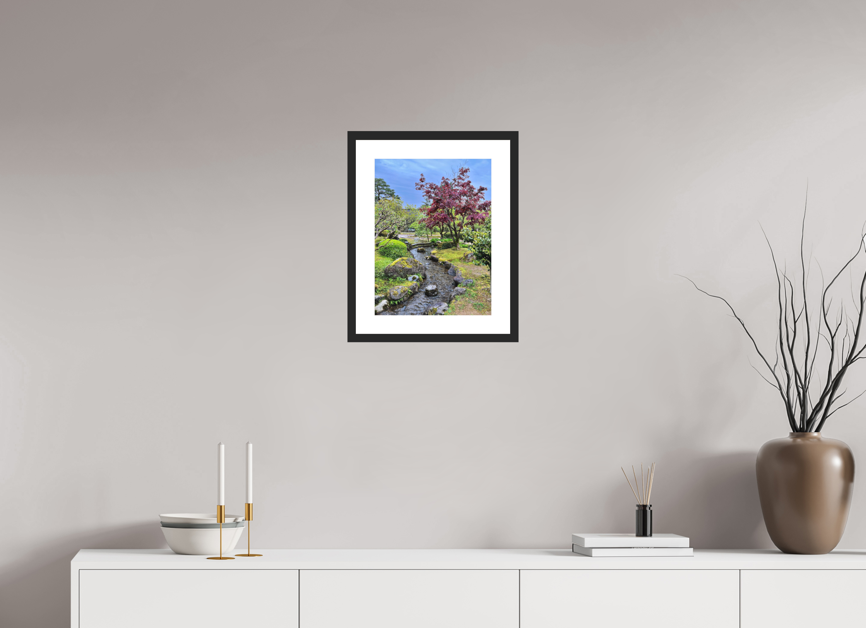 12 x 16″, Black Matte Frame Kanazawa Garden