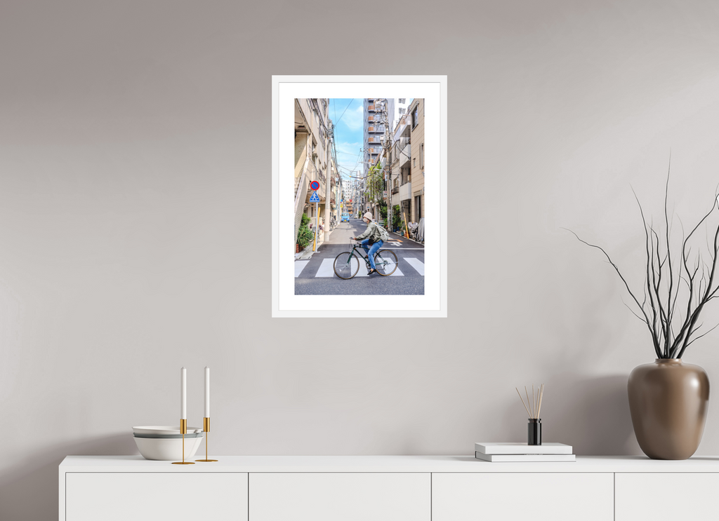 16 x 24″, White Frame Tokyo Commute
