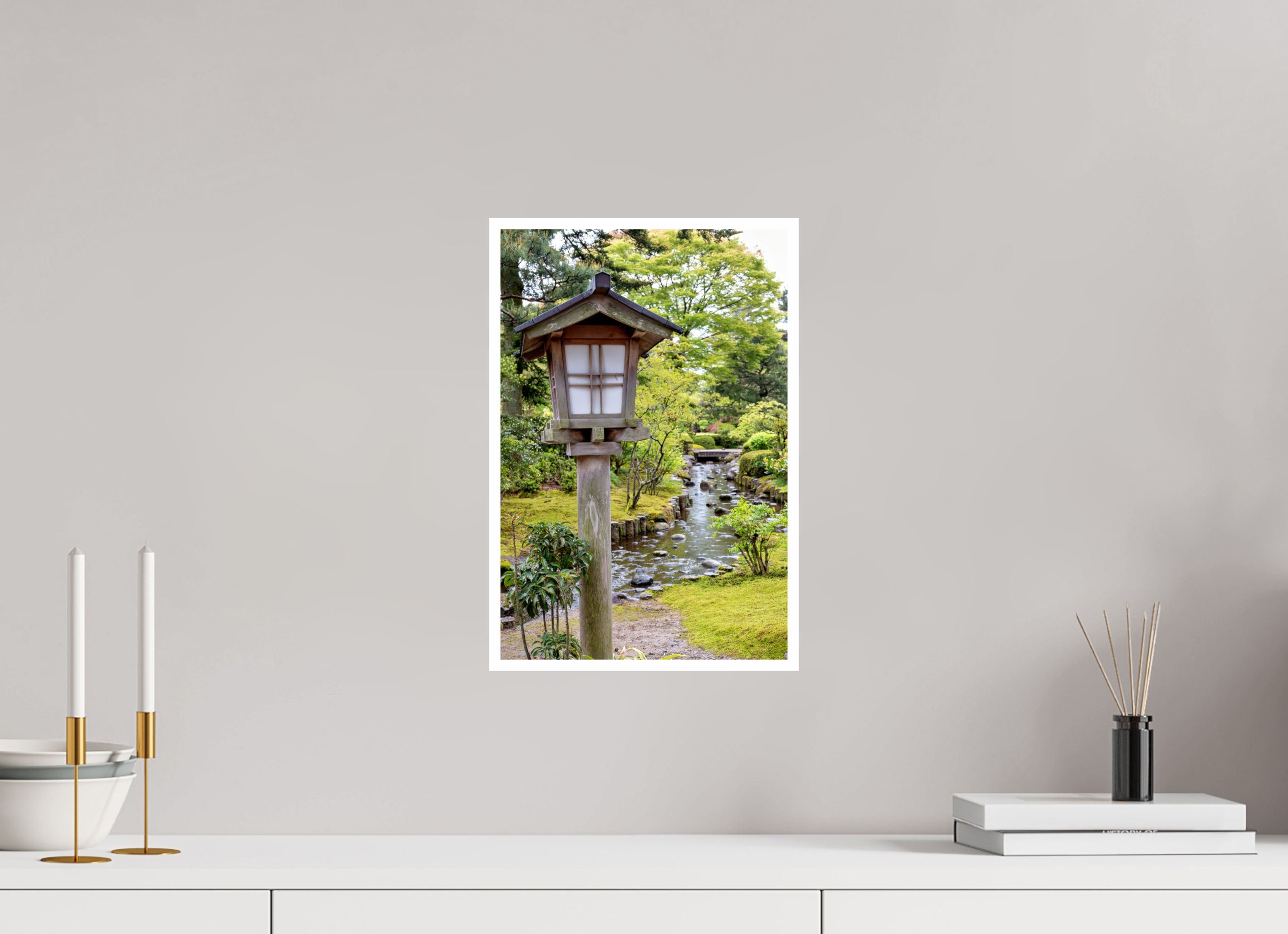 10 x 15″, Print Only Kanazawa Lantern