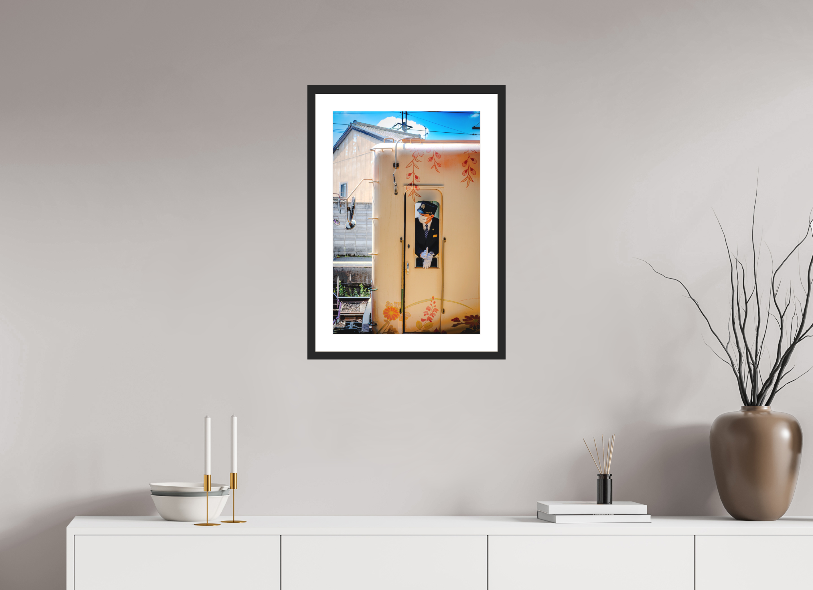 16 x 24″, Black Matte Museum Glass Between Departures