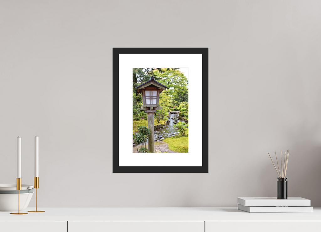 8 x 12″, Black Matte Museum Glass Kanazawa Lantern
