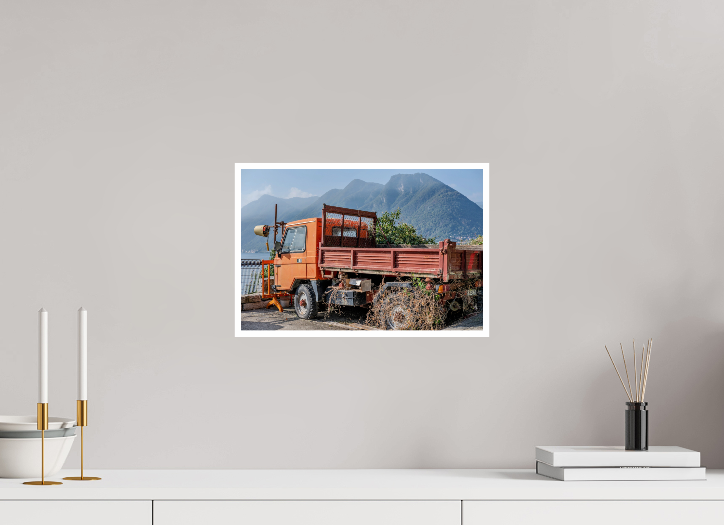 15 x 10″, Print Only Forgotten Trucks View