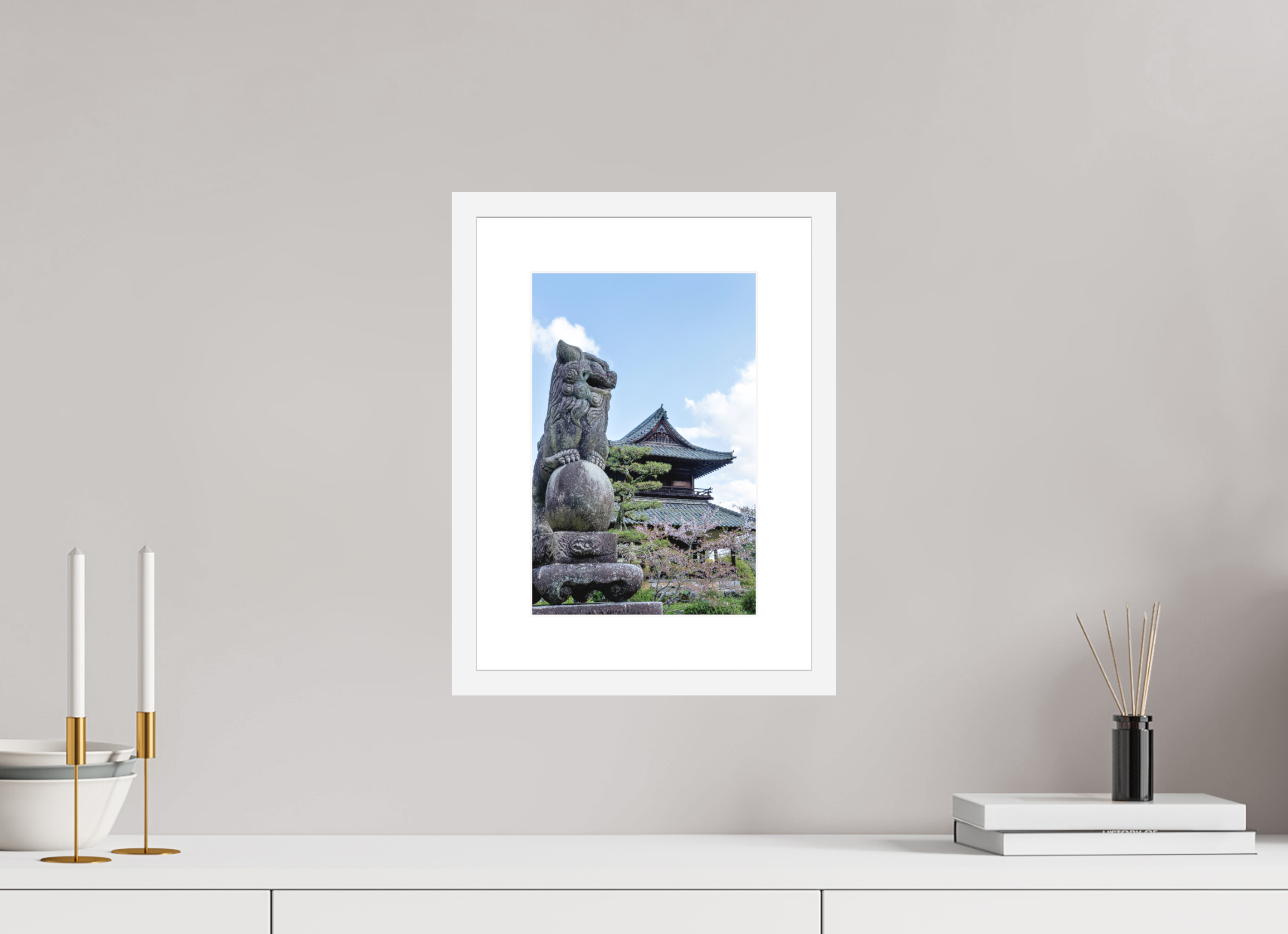 8 x 12″, White Frame Welcoming Guardian