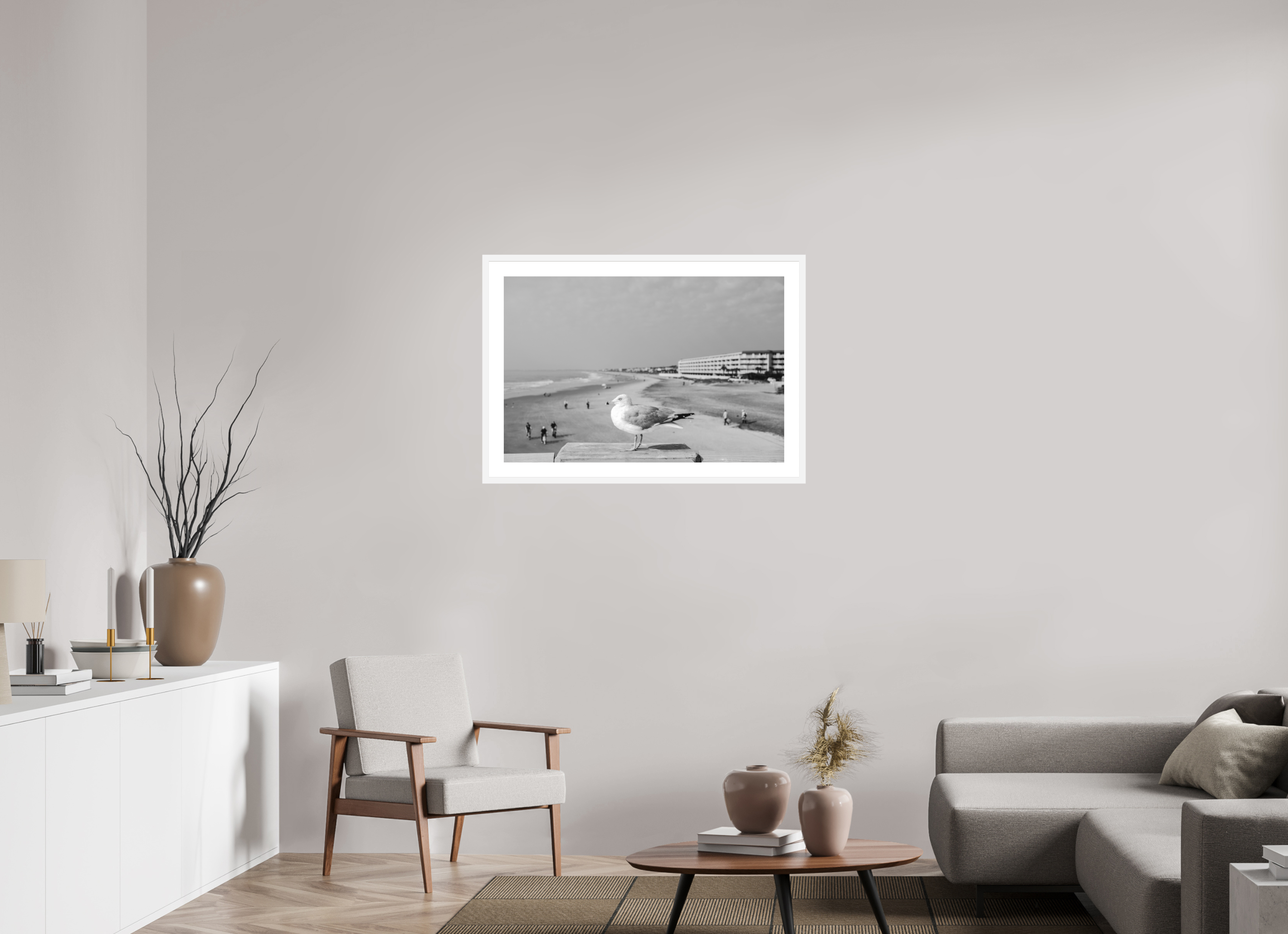 36 x 24″, White Frame The Watcher