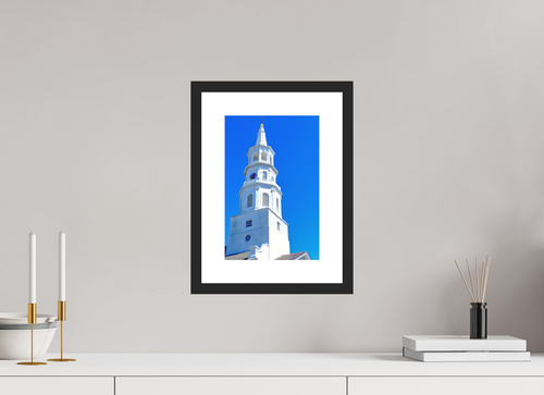 8 x 12″, Black Matte Frame Clock Tower