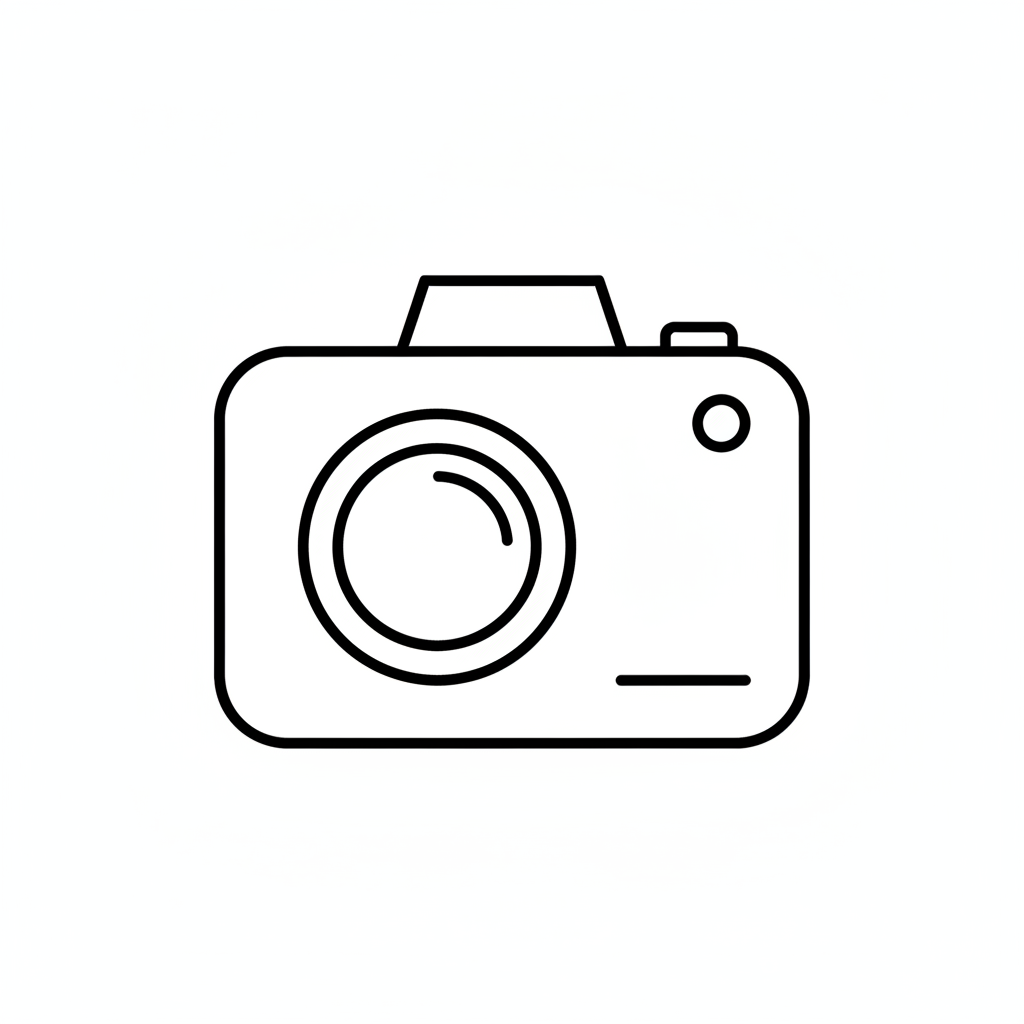 Simple black outline of a camera